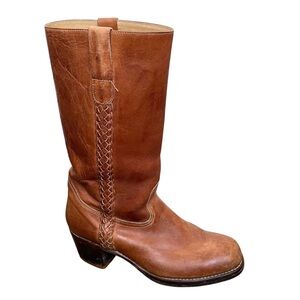 VINTAGE Sportabouts Leather Western Cowboy Boots Brown 10.5 D